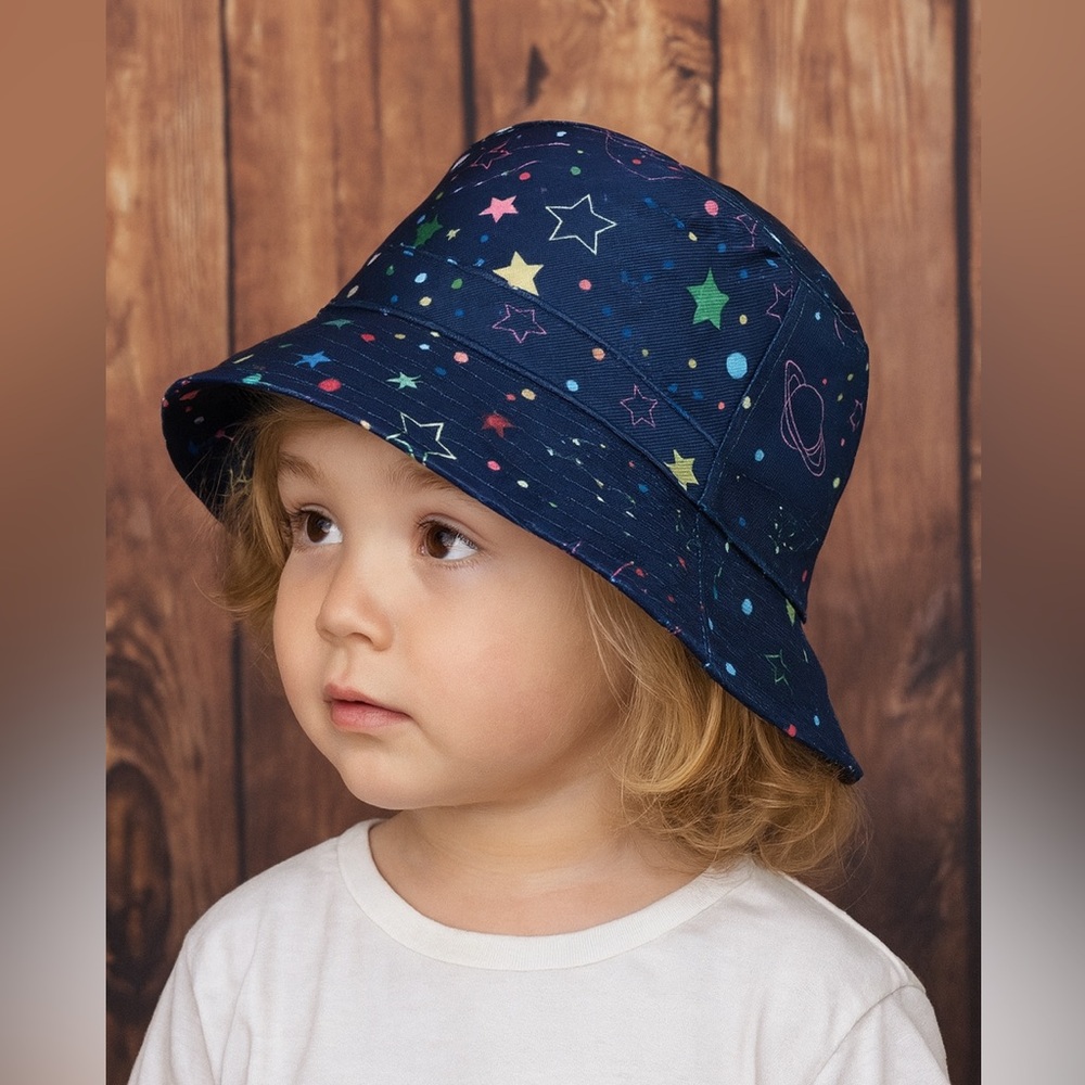 Explore by Lids Kids Bucket Hat Space Galaxy Stars Planets Print One Size